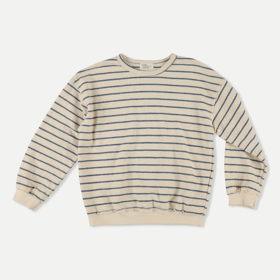 [my little cozmo/마이리틀코즈모] Organic crepe stripe sweatshirt